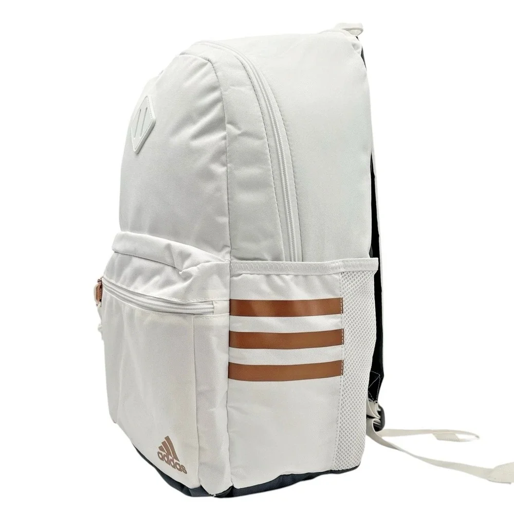 Adidas Classic 3S 5 Unisex School Backpack Fits 16" Laptop White Rose Gold - Picture 5 of 12